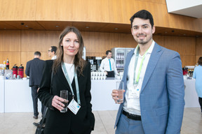 Nicole Thome, Banque de Luxembourg and Yasha Thiriart, Banque de Luxembourg, seen attending Alfi’s European Asset Management Conference, 22 March 2023. Photo: Matic Zorman / Maison Moderne