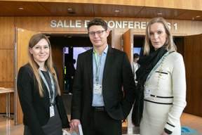 Stephanie Schmidt; Mathias Pagh, Sparinvest; and Alexandra Siebmanns, Sparinvest. Photo: Matic Zorman / Maison Moderne