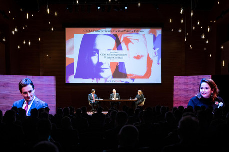 Nicolas Buck (UEL) et Nora Back (OGBL) étaient réunis pour un grand débat jeudi soir à Dudelange. (Photo: Patricia Pitsch/Maison Moderne)