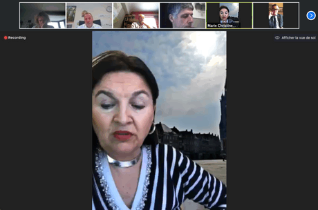 La ministre belge Marie-Christine Marghem a longuement répondu aux questions des bourgmestres de la province de Luxembourg. (Photo: Capture d’écran)
