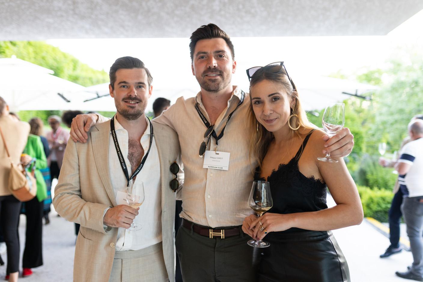 Marc Thein, Philippe Hardt (Winehouse) et Lea Hermesdorf (Avantgarde Lux). (Photo: Eva Krins/Maison Moderne)