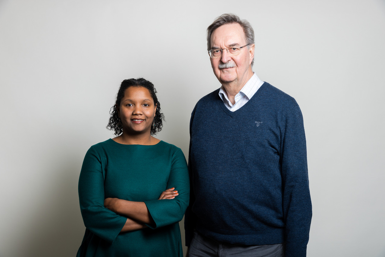 Ana Correia Da Veiga (l.) and Guy Foetz currently serve as town councillors in Luxembourg City and are both up for re-election in June Photo: Romain Gamba/Maison Moderne