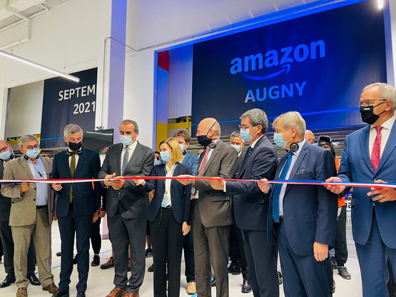 Le centre de distribution d’Amazon près de Metz a été inauguré jeudi 23 septembre. (Photo: Mairie d’Augny)