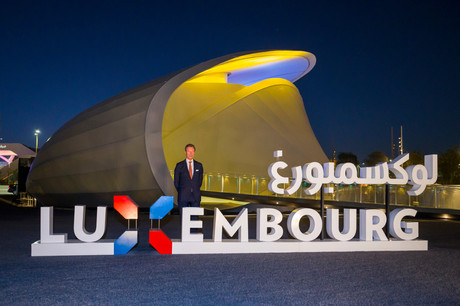 Le Grand-Duc n’a pas caché sa fierté suite au succès du pavillon luxembourgeois à Dubaï. (Photo: SIP/Jean-Christophe Verhaegen)