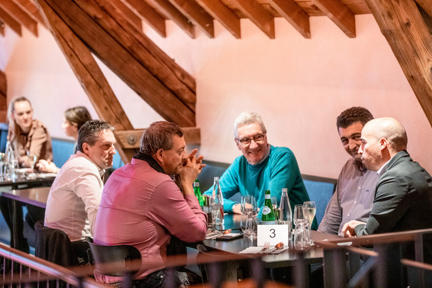 Didier t'Kint (BFED), Stéphane Lia (Inukshuk Coaching Luxembourg), Marco Viamonte (Viasun), Francis Gillard (Low Energy Consulting) et Emmanuel Chrétien (Buro Conseil Luxembourg) (Photo: Julian Pierrot /Maison Moderne)