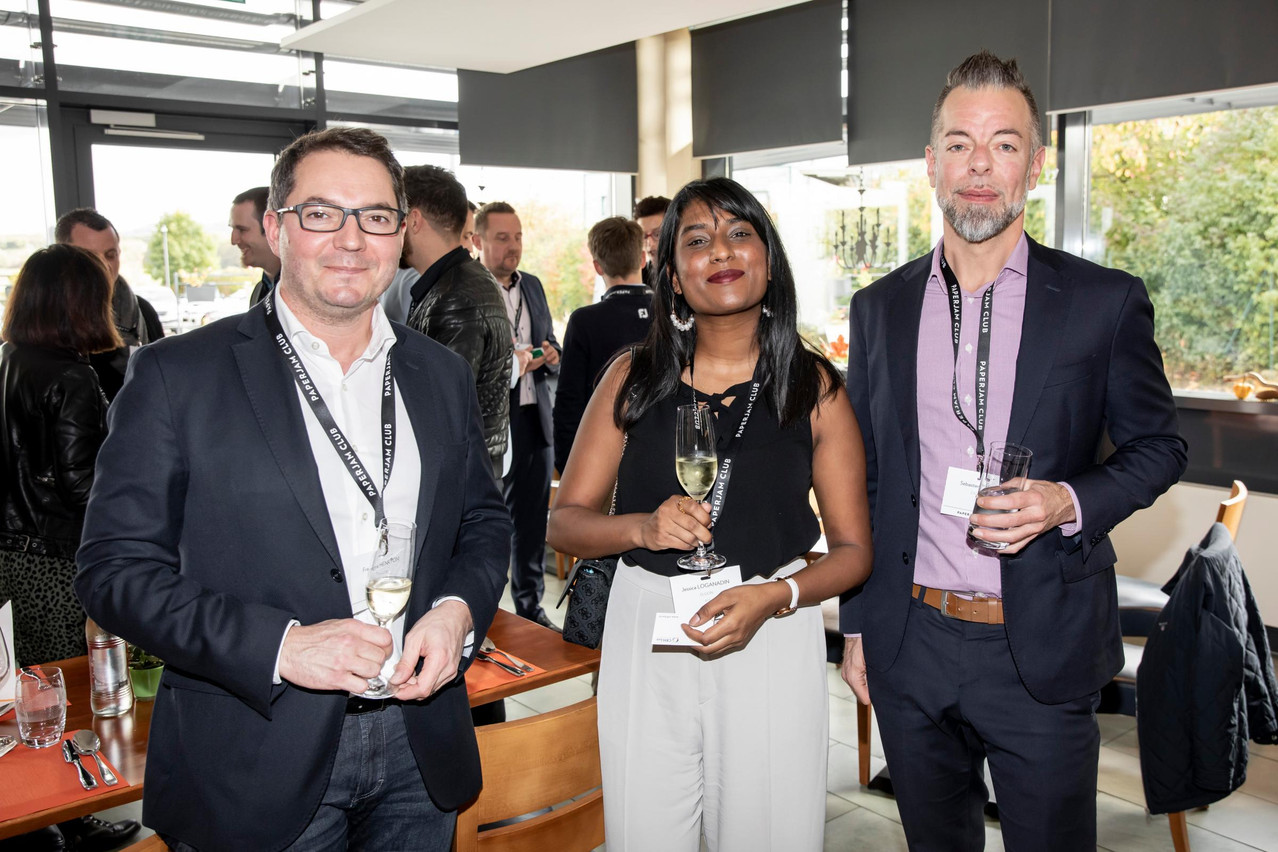 François Henryon (CRH-Lux), Jessica Loganadin (Elgon) et Sébastien Lomre (Digivibe) (Photo: Jan Hanrion/Maison Moderne)