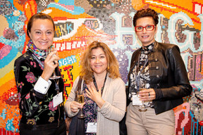Raffaella D'Angelo (Artemisia Teatro) à gauche, Magali Coyard (Sante Fe Relocation Services) au milieu et Nathalie Cravatte (NC Coaching - Coach de vie et consulting) à droite ((Photo: Jan Hanrion/Maison Moderne))