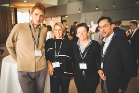 Grégoire Mathonet (ANote Music),Patricia Streber (XXA Architecture), Gaetane Meilleur (AIBM) et Pierre-Yves Lanneau Saint Léger (VitalBriefing) ((Photo: Arthur Ranzy))