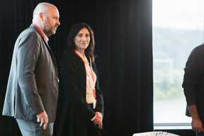 Stéphanie Crégut (Maison Moderne Media Sales) et Duncan Roberts (Delano) ((Photo: Jan Hanrion / Maison Moderne))