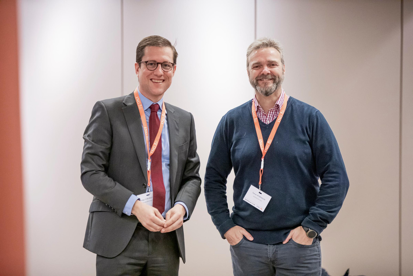 Philipp von Restorff (Luxembourg for Finance) et Darren Robinson (Anderson Wise) (Photo: Jan Hanrion/Maison Moderne)