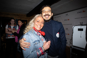 Dilek Ayaydin (Luxembourg House of Financial Technology) and Saad Reffali (Orange), seen at Delano’s 12th anniversary party, 23 February 2023. Photo: Eva Krins/Maison Moderne