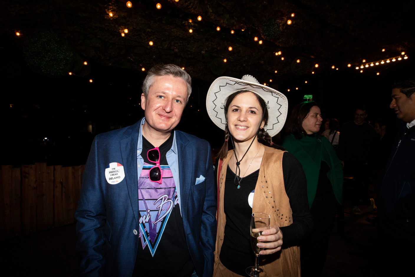 Denis Lecanu (Betic) and Jessica Gaspar (Betic), seen at Delano’s 12th anniversary party, 23 February 2023. Photo: Eva Krins/Maison Moderne