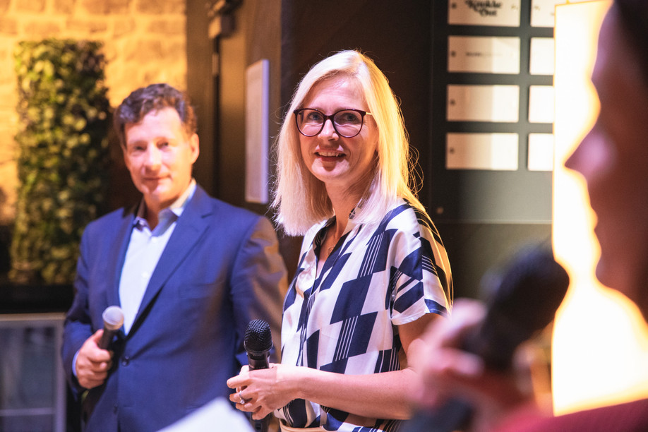 The Delano Live on 14 September welcomed special guests Nicolas Mackel, Luxembourg for Finance CEO, and Cindy Tereba, director international affairs at the Luxembourg Chamber of Commerce. Photo: Simon Verjus, Maison Moderne