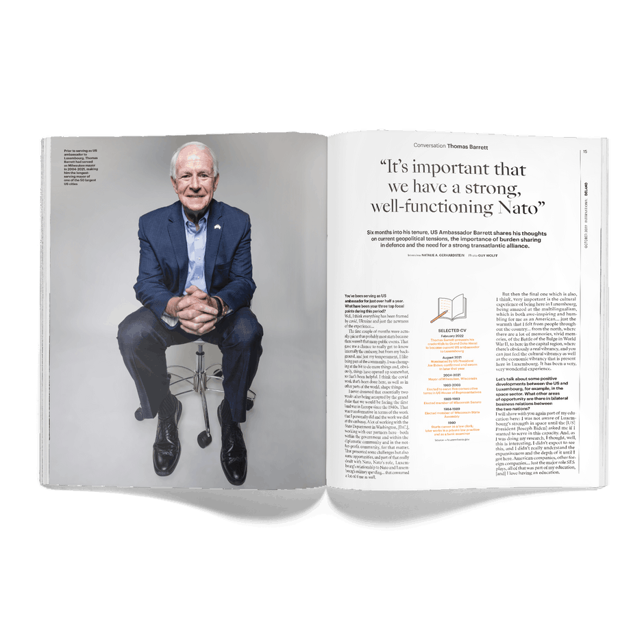 Cover story, in conversation with US Ambassador Thomas Barrett Maison Moderne