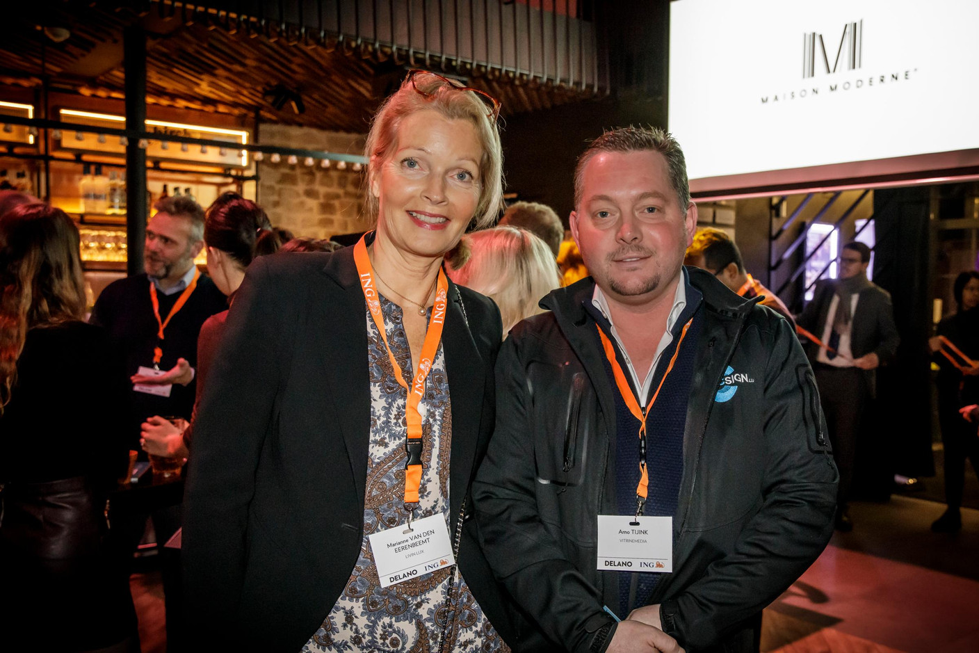 Marianne Van Den Eerenbeemt (LivinLux) et Arno Tijink (Vitrine Media) (Photo: Jan Hanrion / Maison Moderne)