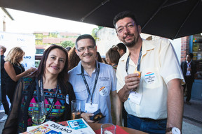 Verónica Barros (BNP Paribas), Israel Ramos (Syniverse) et Laurent Maack (Energolux). (Photos : Eva Krins/Maison Moderne)
