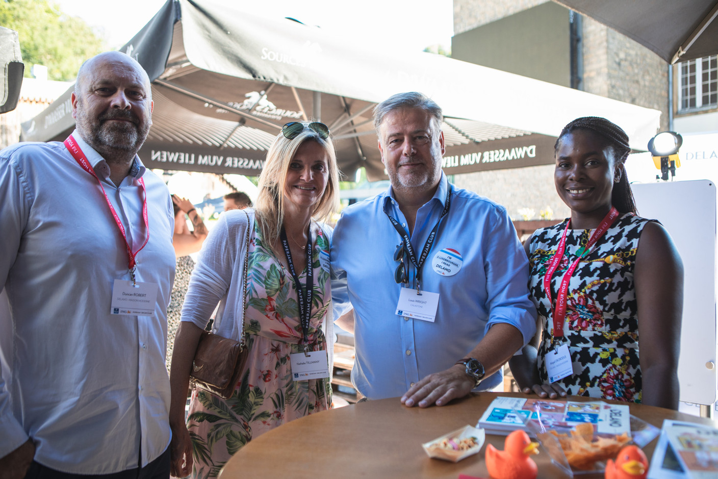 Duncan Roberts (Maison Moderne), Nathalie Tillmany, Louis Wright (Calastone) et Abigail Okorodus (Maison Moderne). (Photos : Eva Krins/Maison Moderne)