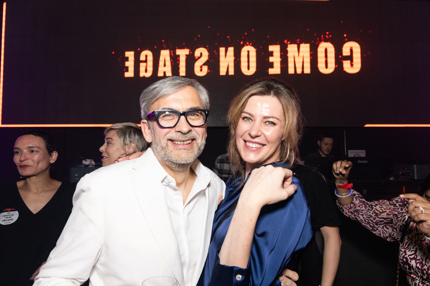 Mike Koedinger (Maison Moderne) et Gosia Kramer (The Office). (Photo: Marie Russillo et Eva Krins/Maison Moderne)