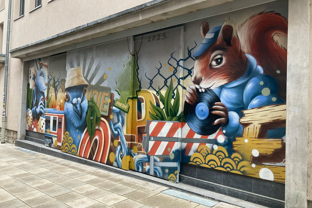 Spotted in Rue de la Rotonde: a rabbit, a pigeon and a squirrel. Photo: Lydia Linna