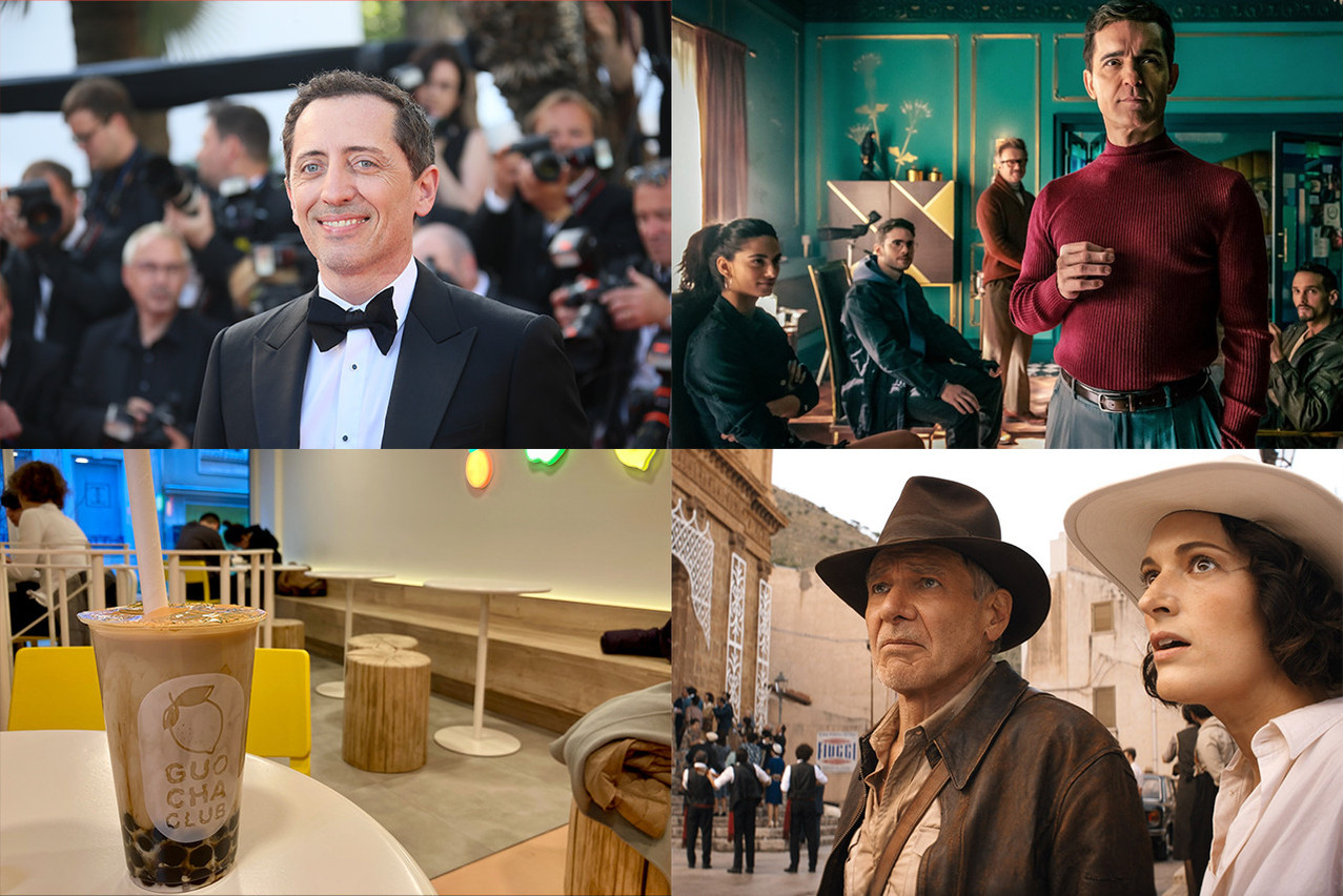 This month’s staff recommendations include: Huge in France (starring Gad Elmaleh), Netflix series Berlin, a new Taiwanese bubble tea shop in Luxembourg City and the latest instalment of the Indiana Jones series. Photos: Shutterstock; Berlin IMDB page; Lydia Linna/Maison Moderne; Disney. Montage: Maison Moderne