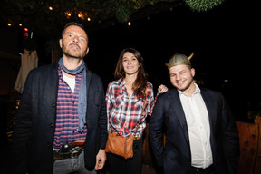 Pascal Rapallino (Verona International), Julie Lhardit (LAFO) et Valentin Morello (Maison Moderne). (Photo: Marie Russillo/Maison Moderne)