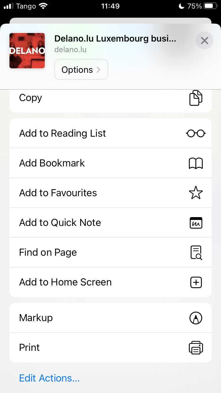 Then click on “Add to home screen” (a plus symbol). Image: Maison Moderne