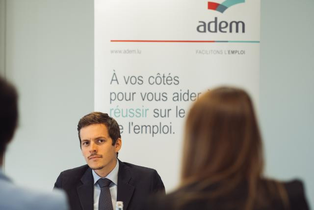 OpenClassrooms founder Pierre Dubuc is pictured at a press conference on 19 September to launch the partnership Sébastien Goossens