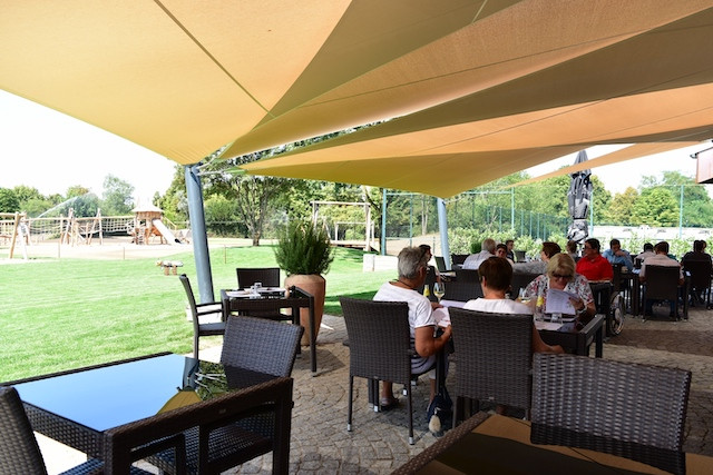 The Chalet am Brill has a playground just opposite the terrace Mondorf Domaine Thermal
