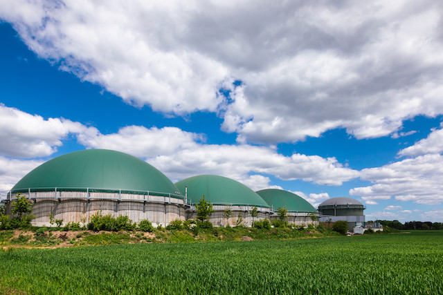 lllustration photo shows an anaerobic digester biogas plant in Germany producing biogas from agricultural waste Shutterstock