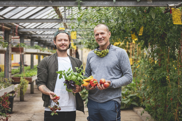 Danny Hutchines and Senad Alic of Letzgrow pictured in their Junglinster greenhouse (Patricia Pitsch/Maison Moderne)
