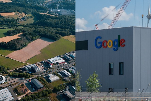 Aerial photo shows the proposed site for construction of Google's data center in Bissen Mike Zenari/Shutterstock