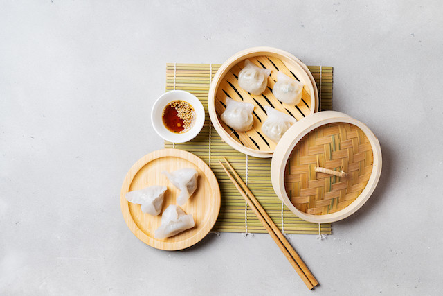 In addition to making perfect steamed dumplings, bamboo steamers allow home cooks to get creative with infusing flavours for low-fat or fat-free meals. Shutterstock