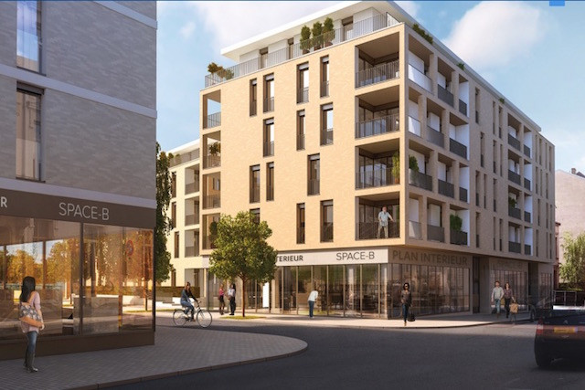 An artist’s rendering of the Soho project on rue de Strasbourg, in the Gare district, currently under development Soludec