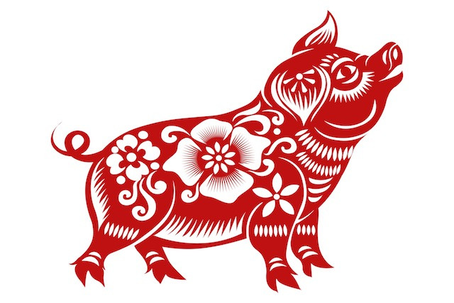 In the Chinese zodiac, the pig is characterised as a smart, hardworking animal, but one leaning towards materialism Shutterstock