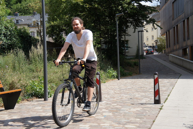Philippe Herkrath has worked for LVI the past five years. He also cycles to work when the weather allows. Jess Bauldry