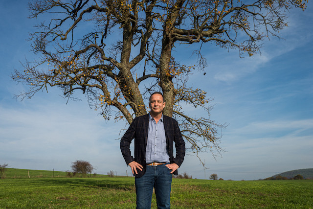 Ramborn founder and CEO, pictured in an orchard near Born Mike Zenari