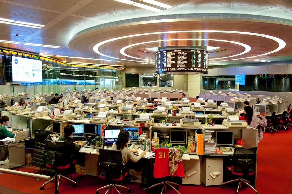 The Hong Kong stock exchange, where Xiaomi is floating the world’s largest initial public offering since 2014. Ccmed