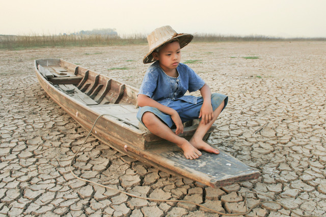 Global warming is expected to create millions of climate refugees Shutterstock