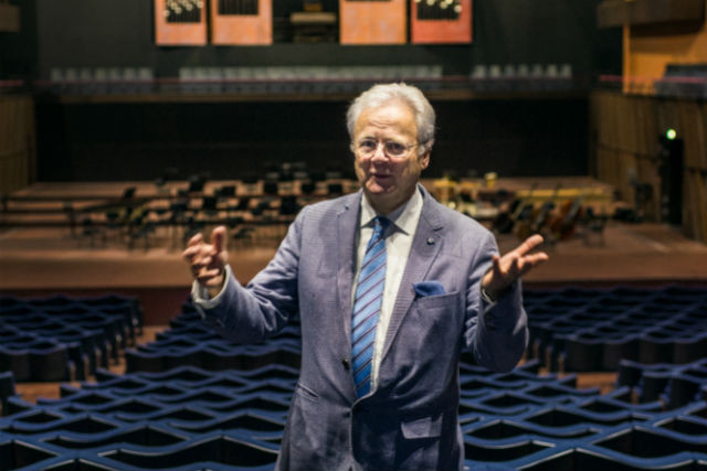 Martin Elmquist is pictured at the Philharmonie where his orchestra performs many of its concerts Mike Zenari