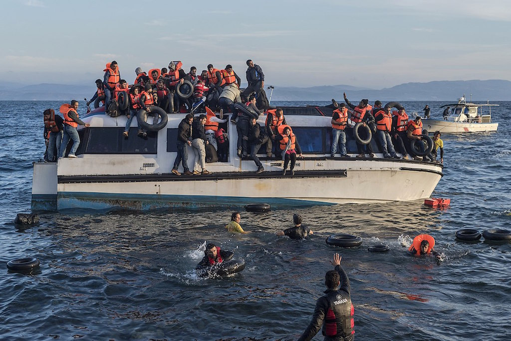Syrian and Iraqi refugees arrive on Lesbos island in Greece in 2015. 20 June is UN World Refugee Day and migration policy dominates the headlines. Ggia/Creative Commons