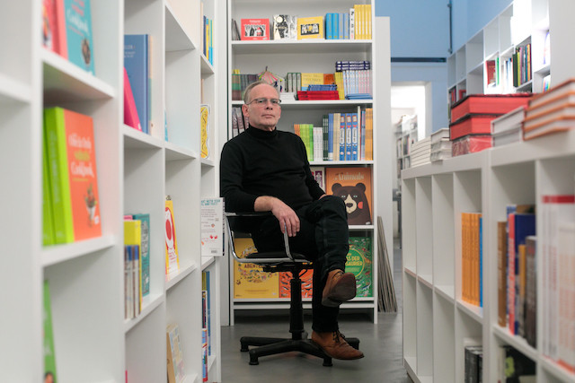 Hans Fellner, entrepreneur, in the bookshop and gallery that bears his name Matic Zorman
