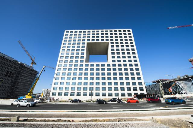 2018 photo shows the facade of the new Deloitte offices in Cloche d'Or/Ban de Gasperich Anthony Dehez/archives