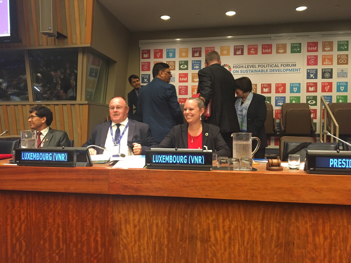Carole Dieschbourg, environment minister, said that "the rules of the game will be set" at the COP23 in Bonn.Pictured: Carole Dieschbourg (centre) at the high level forum on sustainable development in New York on 17-18 July 2017 SIP