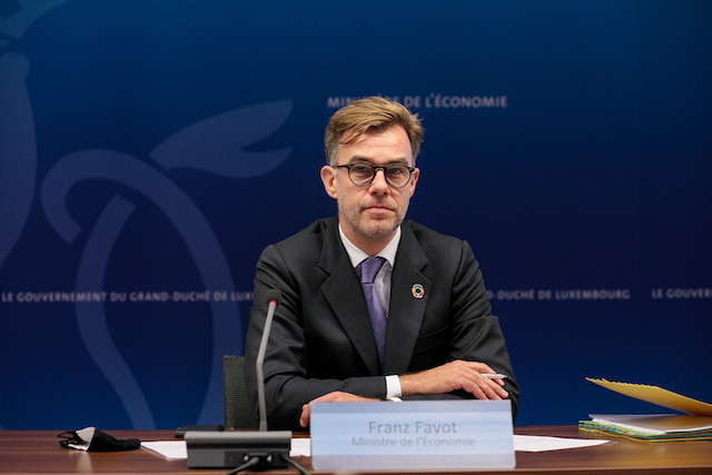 Economy minister Franz Fayot at a press conference on 1 October 2020 (Matic Zorman)