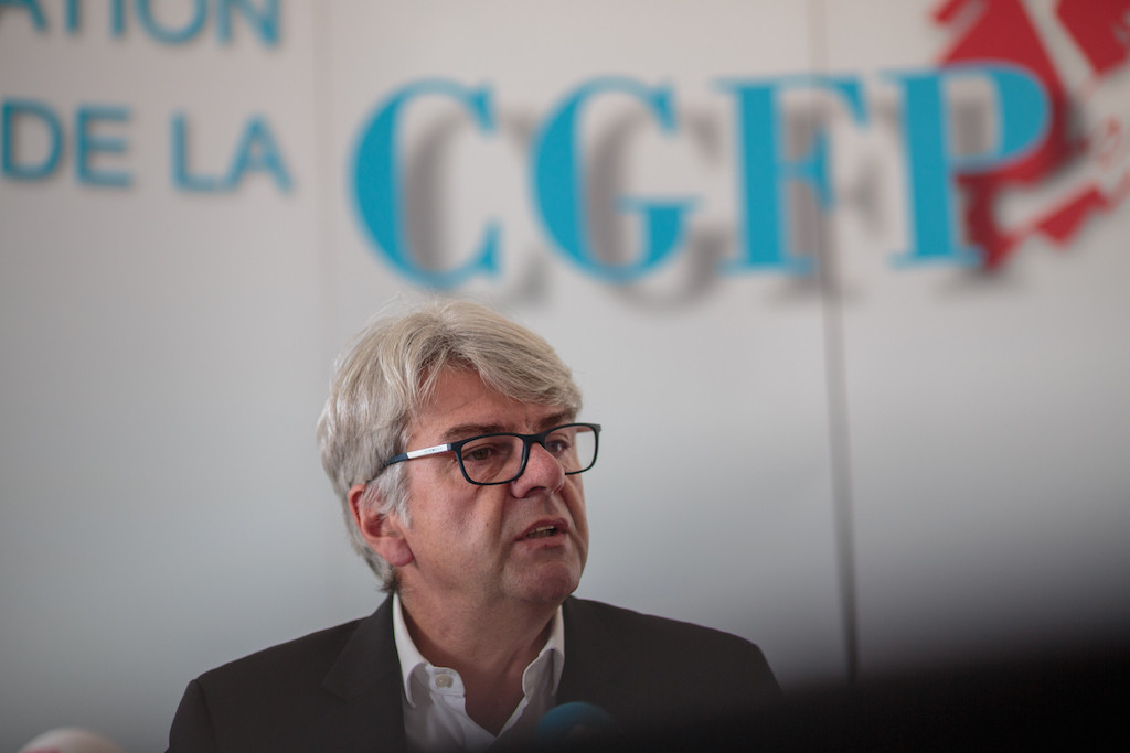Romain Wolff at the CGFP pre-election press conference on 27 September 2018 Matic Zorman
