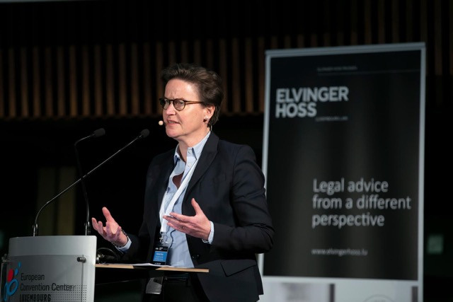 Verena Ross of the European Securities and Markets Authority speaks during the 7th annual Cross-Border Distribution Conference, 12 February 2019 Blitz Photo Agency