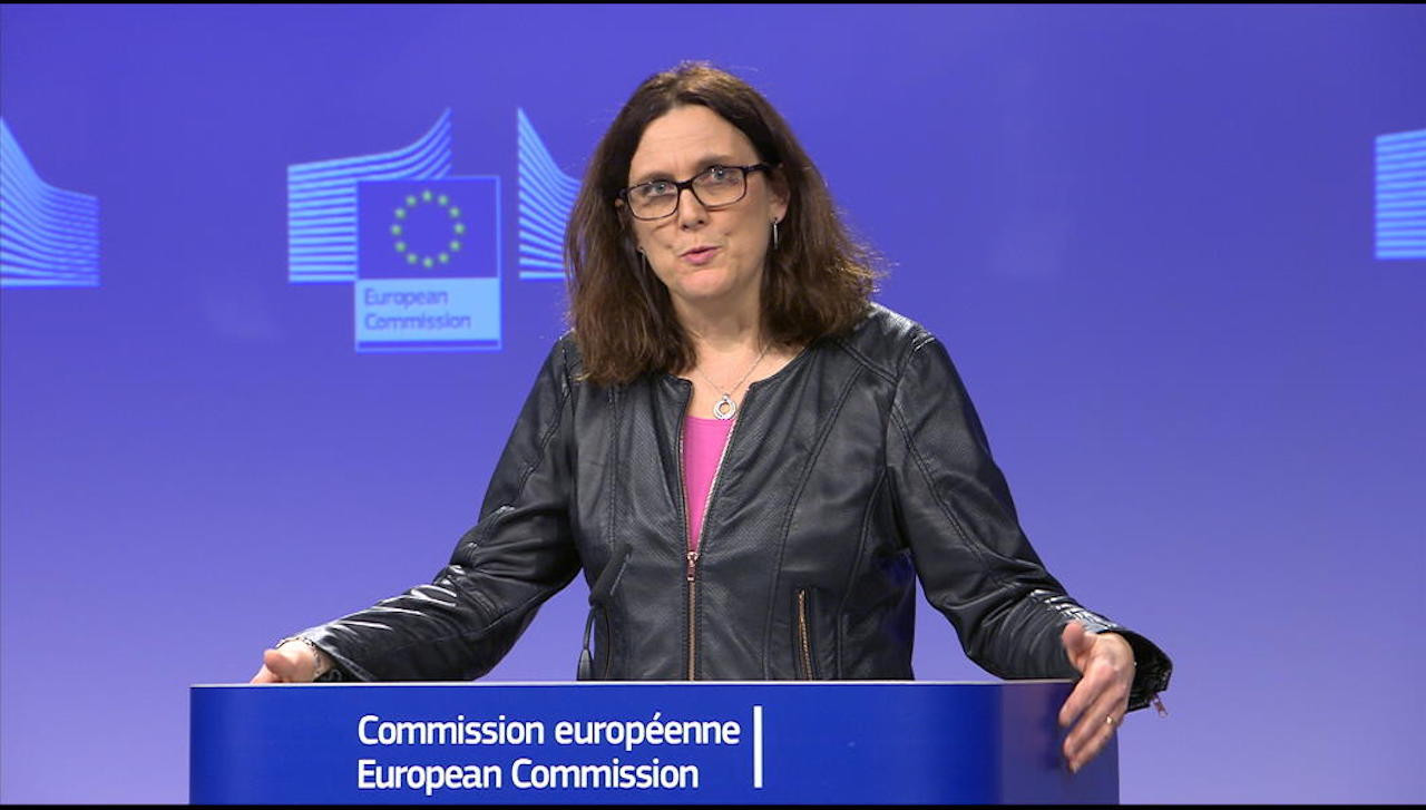 Trade commissioner Cecilia Malmström said the EU and Japan and Singapore were “partners in defending multilateralism and ensuring strong international organisations” European Commission