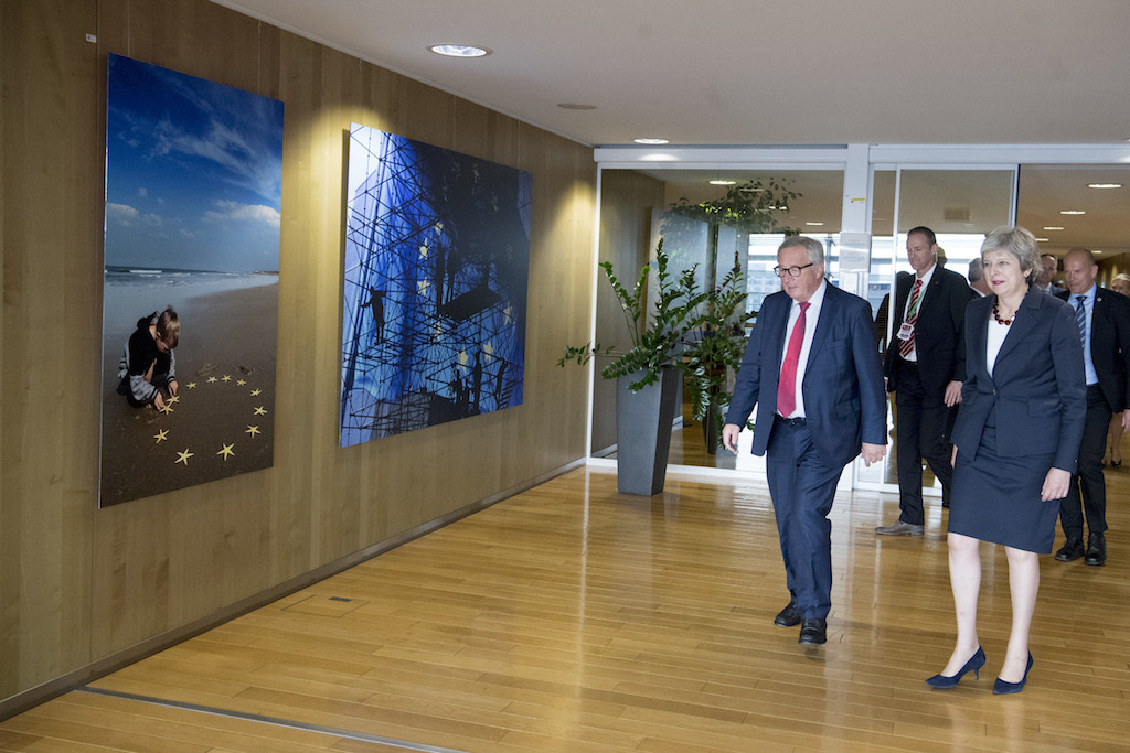 Not leading each other a dance: European Commission president Jean-Ckaude Juncker and British prime minister Theresa May in Brussels last week. European Union