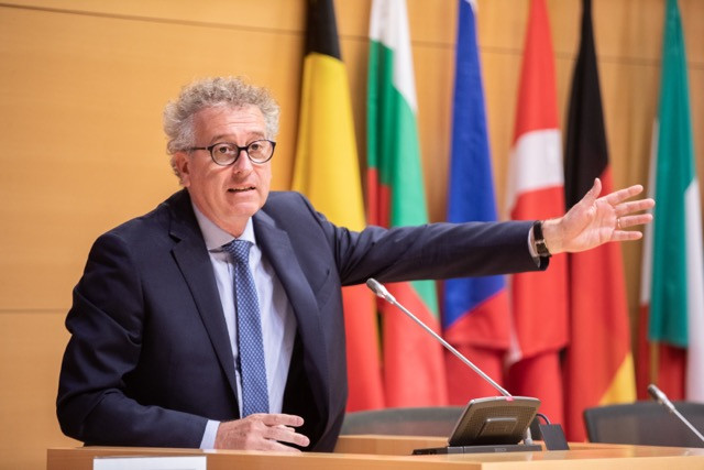 Pierre Gramegna, pictured at the Chamber of Commerce in July 2018, said recently it would be “an honour” to be able to lead the Eurogroup. Edouard Olszewski