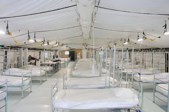 Nato supplied Luxembourg with a field hospital at the start of the coronavirus pandemic in March 2020 Matic Zorman